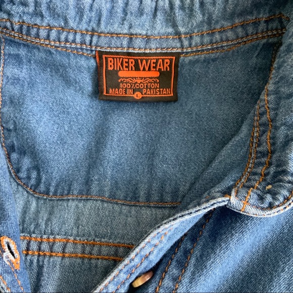 Biker Wear size L crop top denim - Picture 4 of 5